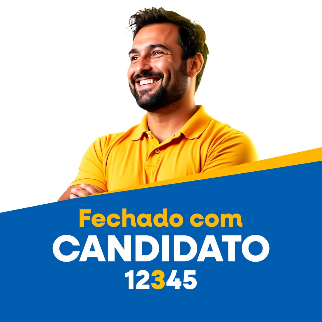 Foto de perfil com a moldura da campanha aplicada