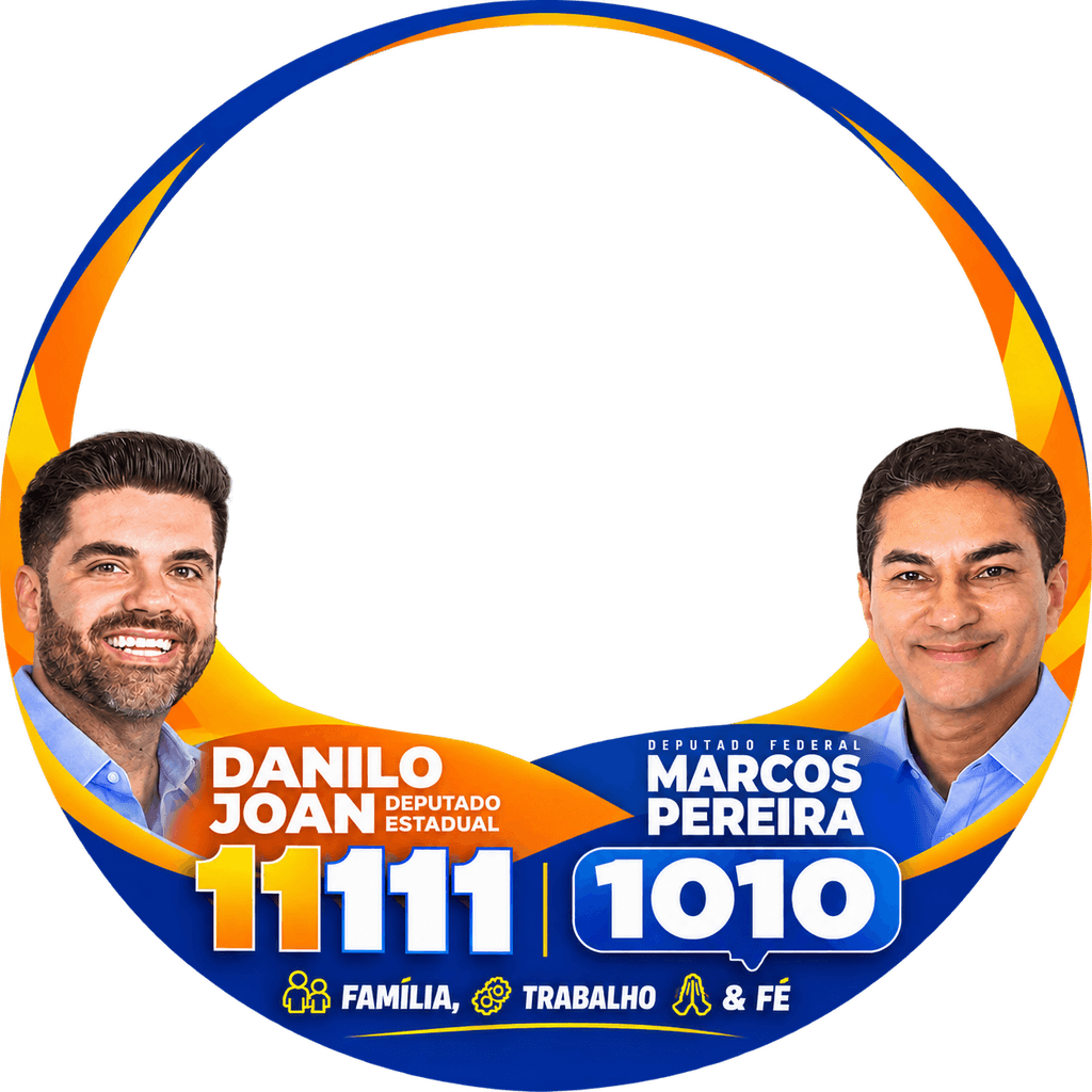Moldura de Eu já escolhi: Marcos Pereira 1010 e Danilo Joan 11111!