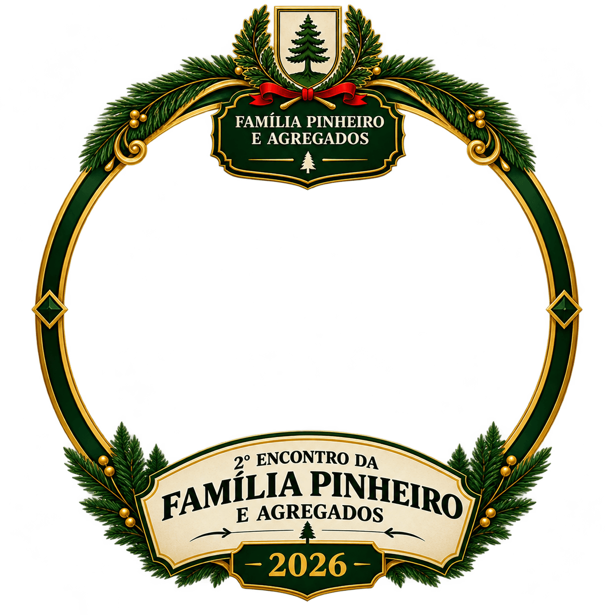Moldura de 2° Encontro da Família Pinheiro e Agregados