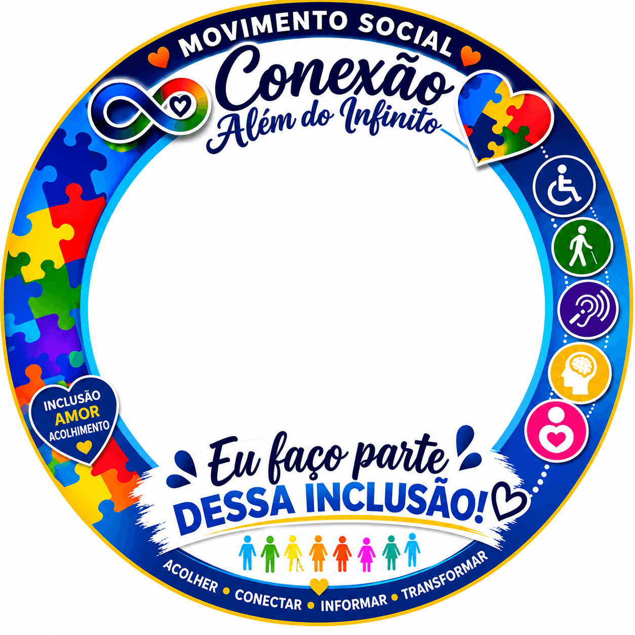 Moldura de Movimento Social Conexão além do Infinito